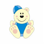 Cutelyn Baby Boy Snow Polar Bear Acrylic Cut Outs