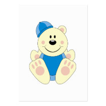 Cutelyn Baby Boy Snow Polar Bear business cards