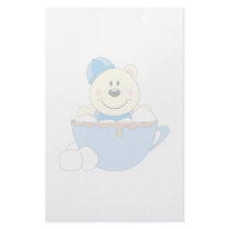 Cutelyn Baby Boy Snow Polar Bear Mug stationery by mydeas Cutelyn Baby Boy Snow Polar Bear Mug stationery