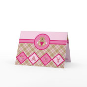 Cutelyn Baby Girl Angel Bear Baby Announcement