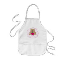 Cutelyn Baby Girl Angel Bear On Clouds Aprons