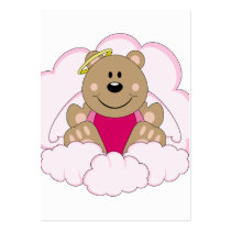 Cutelyn Baby Girl Angel Bear On Clouds business cards
