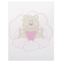 Cutelyn Baby Girl Angel Bear On Clouds letterhead