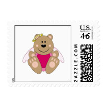 Cutelyn Baby Girl Angel Bear Stamps