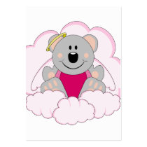 Cutelyn Baby Girl Angel Koala Bear On Clouds business cards