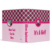 Cutelyn Baby Girl Angel Panda Bear 1.5 inch Binder