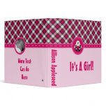 Cutelyn Baby Girl Angel Panda Bear 1.5 inch Binder