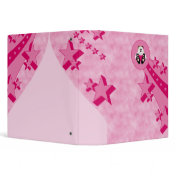 Cutelyn Baby Girl Angel Panda Bear 1.5 inch Binder
