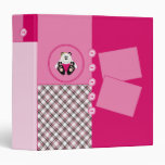 Cutelyn Baby Girl Angel Panda Bear 1.5 inch Binder