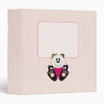 Cutelyn Baby Girl Angel Panda Bear 1.5 inch Binder