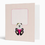 Cutelyn Baby Girl Angel Panda Bear 1 inch Binder