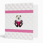 Cutelyn Baby Girl Angel Panda Bear 1 inch Binder