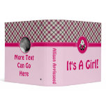 Cutelyn Baby Girl Angel Panda Bear 2 inch Binder