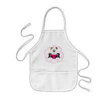 Cutelyn Baby Girl Angel Panda Bear On Clouds Aprons