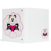 Cutelyn Baby Girl Angel Panda Bear On Clouds binders by mydeas Cutelyn Baby Girl Angel Panda Bear On Clouds binders