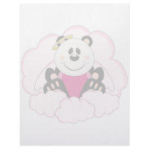 Cutelyn Baby Girl Angel Panda Bear On Clouds letterhead