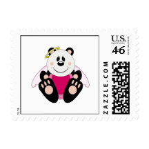 Cutelyn Baby Girl Angel Panda Bear Stamps