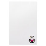 Cutelyn Baby Girl Angel Panda Bear Stationery Design