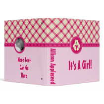 Cutelyn Baby Girl Angel Polar Bear 1.5 inch Binder