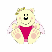 Cutelyn Baby Girl Angel Polar Bear photo sculptures