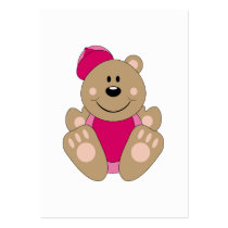 Cutelyn Baby Girl Baseball Bear business cards