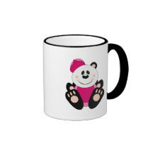 Cutelyn Baby Girl Baseball Panda Bear Mug