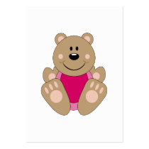 Cutelyn Baby Girl Bear business cards