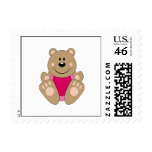 Cutelyn Baby Girl Bear Postage Stamps