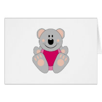 Cutelyn Baby Girl Koala Bear Greeting Card
