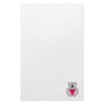 Cutelyn Baby Girl Koala Bear Stationery Design