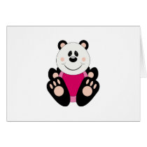 Cutelyn Baby Girl Panda Bear Greeting Cards