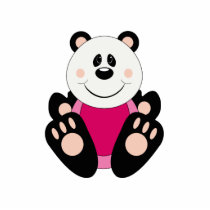 Cutelyn Baby Girl Panda Bear photo sculptures