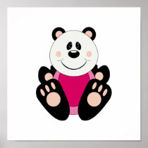 Cutelyn Baby Girl Panda Bear Poster