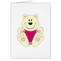 Cutelyn Baby Girl Polar Bear Greeting Card