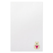 Cutelyn Baby Girl Polar Bear Stationery Paper