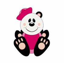 Cutelyn Baby Girl Sailor Panda Bear photo sculptures