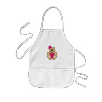 Cutelyn Baby Girl Silly Bear Apron