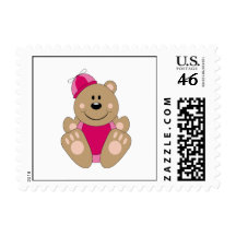 Cutelyn Baby Girl Silly Bear Stamps