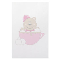 Cutelyn Baby Girl Snow Bear Mug stationery by mydeas Cutelyn Baby Girl Snow Bear Mug stationery