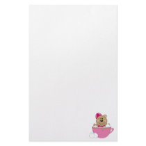 Cutelyn Baby Girl Snow Bear Mug Custom Stationery