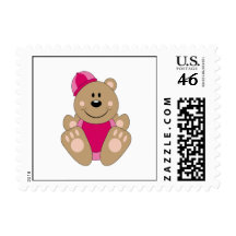 Cutelyn Baby Girl Snow Bear Stamp