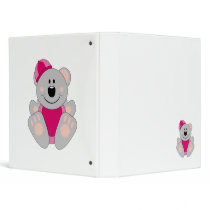 Cutelyn Baby Girl Snow Koala Bear binders by mydeas Cutelyn Baby Girl Snow Koala Bear binders
