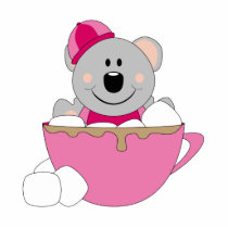 Cutelyn Baby Girl Snow Koala Bear Mug photo sculptures