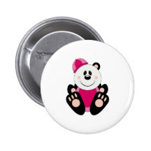 Cutelyn Baby Girl Snow Panda Bear Button