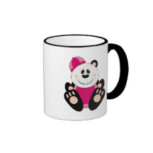 Cutelyn Baby Girl Snow Panda Bear Coffee Mugs