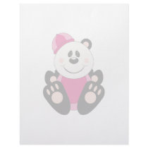 Cutelyn Baby Girl Snow Panda Bear letterhead