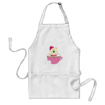 Cutelyn Baby Girl Snow Polar Bear Mug aprons by mydeas Cutelyn Baby Girl Snow Polar Bear Mug aprons