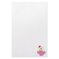 Cutelyn Baby Girl Snow Polar Bear Mug stationery by mydeas Cutelyn Baby Girl Snow Polar Bear Mug stationery
