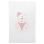 Cutelyn Baby Girl Snow Polar Bear Stationery Design