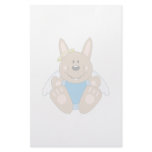 Cutelyn Brown Baby Boy Angel Bunny Custom Stationery
